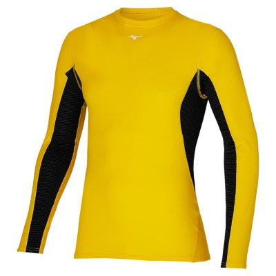Baselayer Mizuno Midweight Crew Hombre - Amarillos - Chile M362ZROIWT